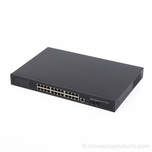 Interrupteur Poe de la couche 2PORT COUCHE 2 avec SFP